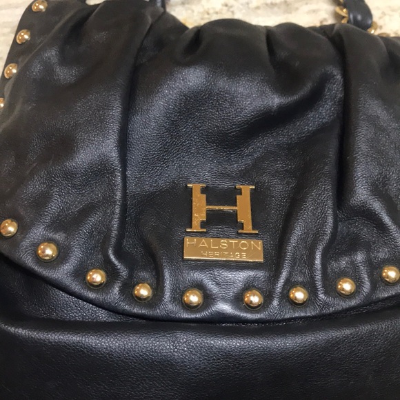 Halston Heritage | Bags | Halston Heritage Black Leather Purse | Poshmark